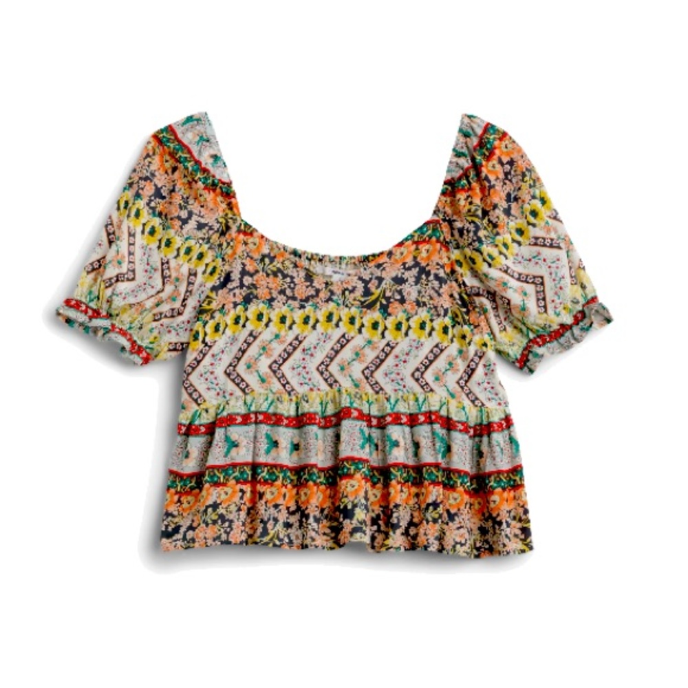 O’Neill Kaisley Smocked Detail Crop Top